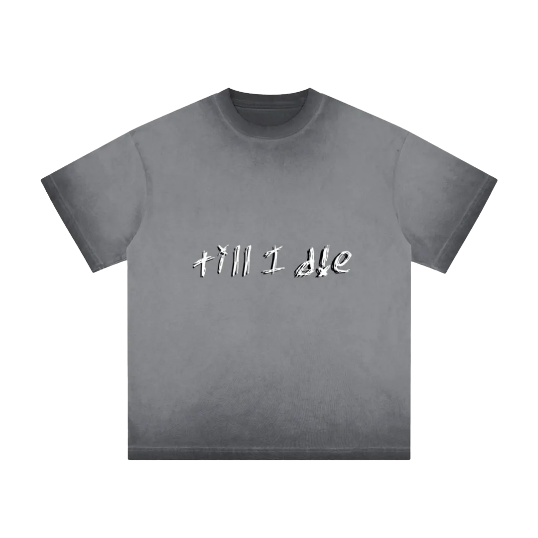 Split Face Tee - Dust Gray