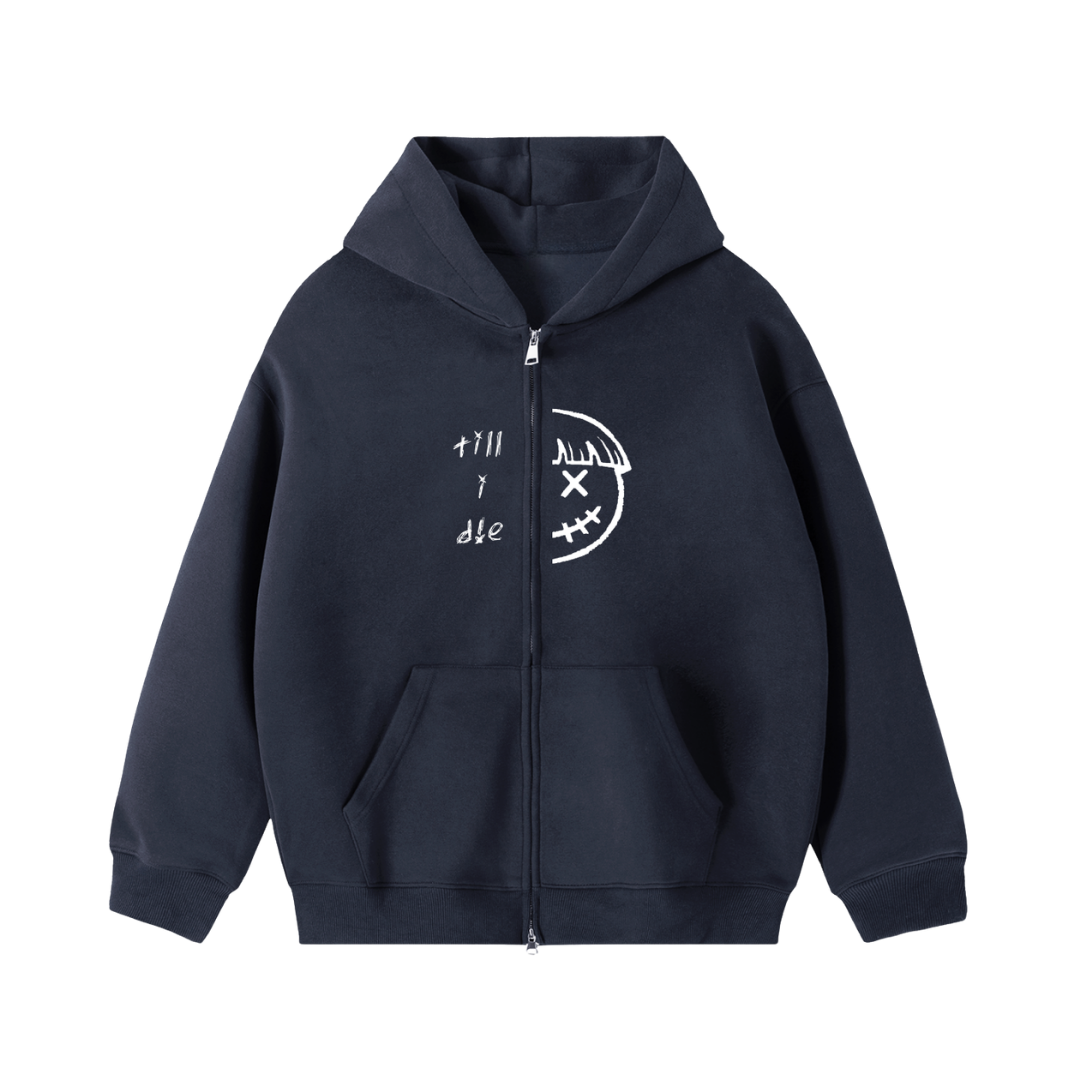 Half Smile Zip-Up - Midnight Navy