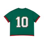 Oversized vintage football jersey in Mexico green and red with number 10 Back