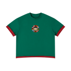 Oversized vintage football jersey in Mexico green and red with number 10 Front
