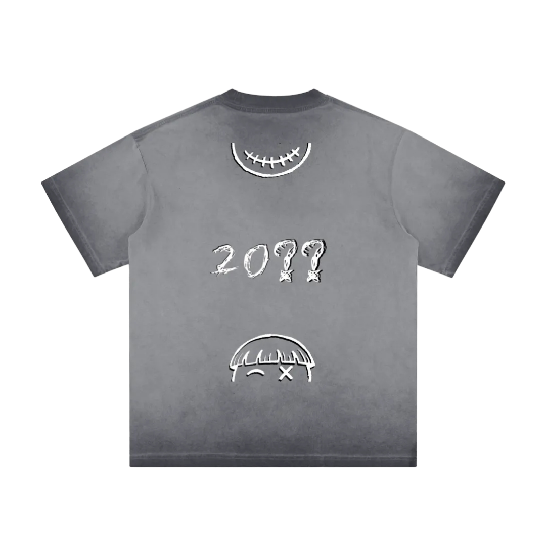Split Face Tee - Dust Gray