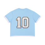 Argentina retro soccer jersey tee — back, number 10 printed centered on the back