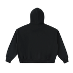 Face split zip hoodie — back, plain back