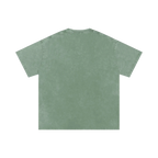 Green dollar bill graphic tee — back, plain back