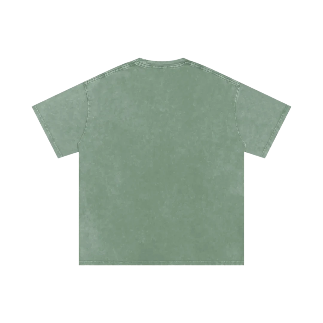 Green dollar bill graphic tee — back, plain back