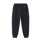 Navy graphic joggers — back, plain back