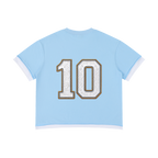 Oversized vintage football jersey in Argentina blue and white with number 10 Back