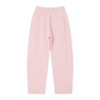 Pink wide-leg sweatpants — back, plain back