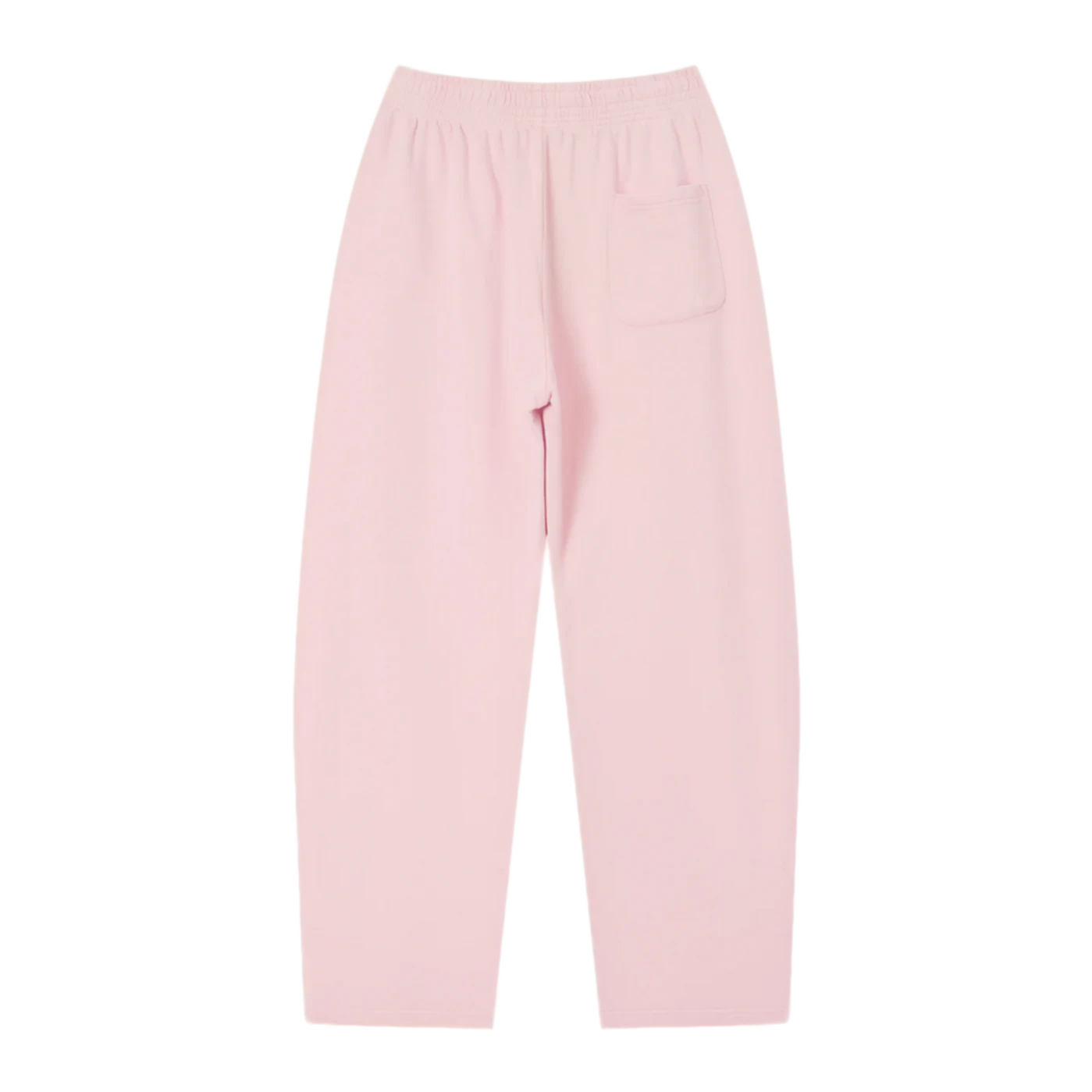Pink wide-leg sweatpants — back, plain back